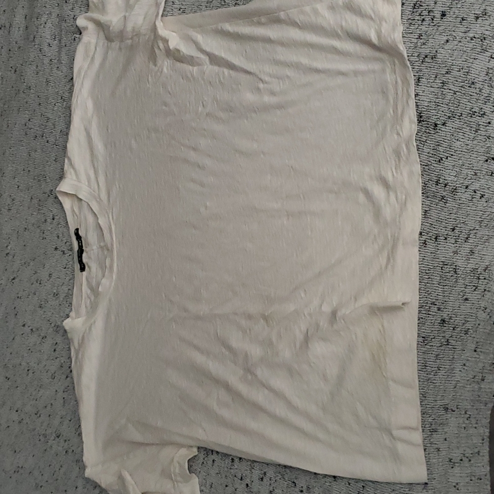 Rag and bone jean crop white tee